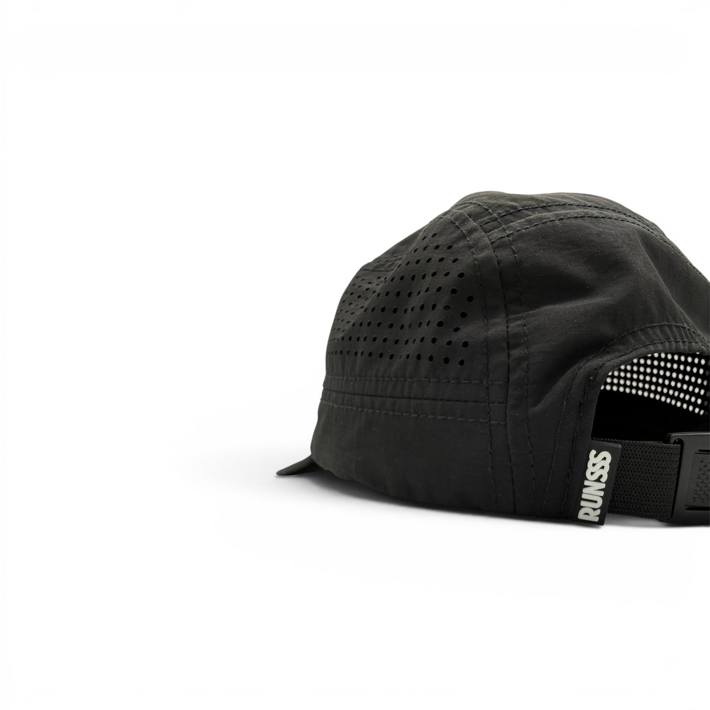 Midnight Black 8 Panel Running Cap